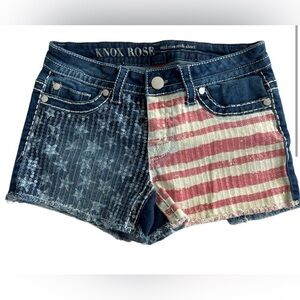 American Flag Sequin Jean Shorts 6